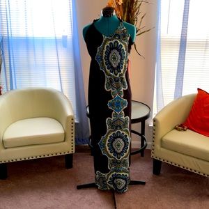 Snap | Tribal Print Halter Maxi Dress